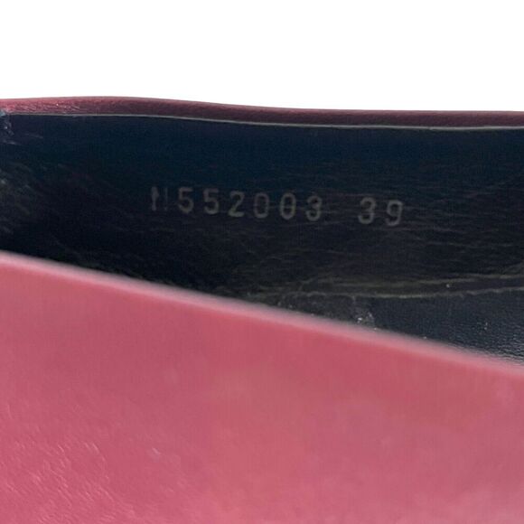 AGL Attilio Giusti Leombruni Studded Flats Pointy Toe Shoes 39 Burgundy - Picture 9 of 10